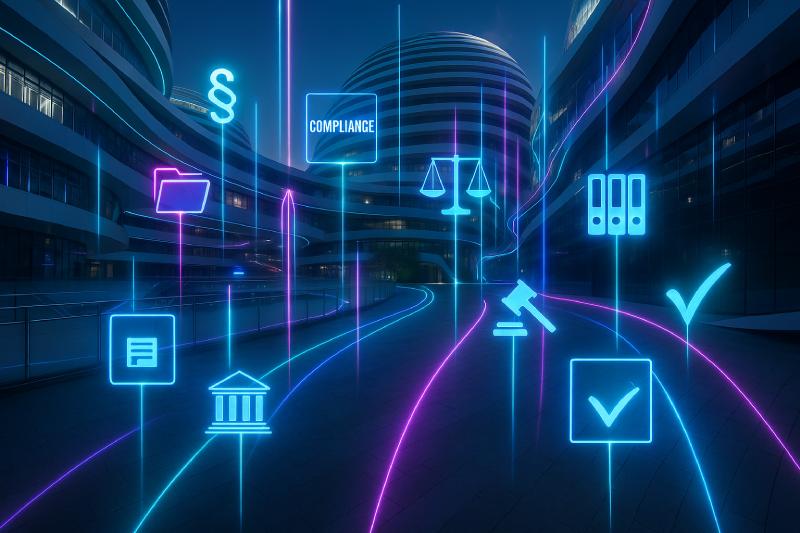 A graphic symbolizing DORA compliance and digital operational resilience.