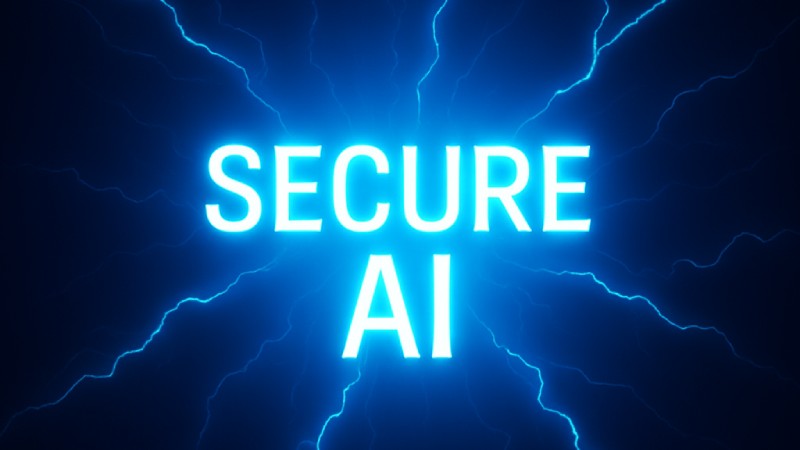 A graphic representing secure and sovereign AI integration.